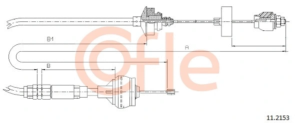 Cable Pull, clutch control (11.2153)