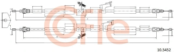Cable Pull, parking brake (10.5452)