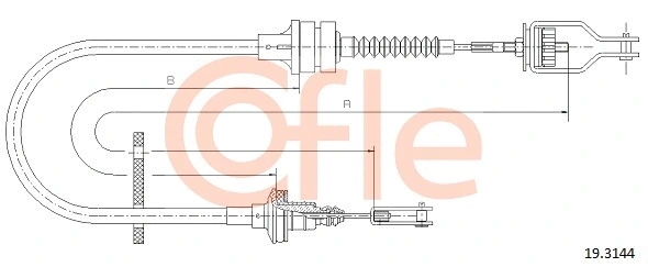 Cable Pull, clutch control (19.3144)