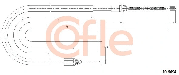 Cable Pull, parking brake (10.6694)