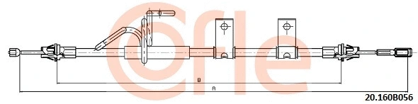 Cable Pull, parking brake (20.160B056)
