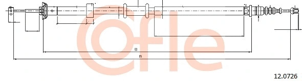 Cable Pull, parking brake (12.0726)