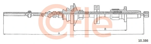 Cable Pull, clutch control (10.386)
