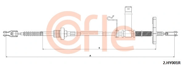 Cable Pull, clutch control (2.HY001R)