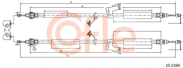 Cable Pull, parking brake (10.5366)