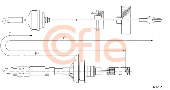 Cable Pull, clutch control (492.2)