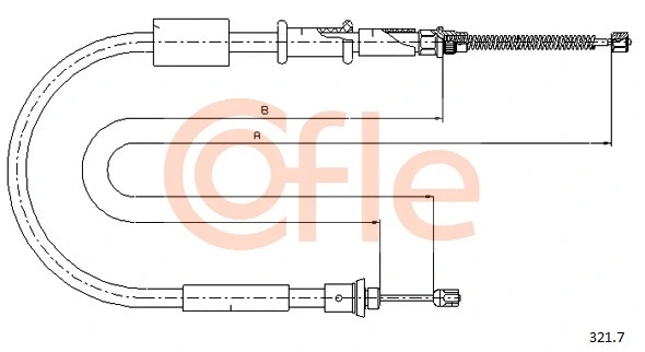 Cable Pull, parking brake (321.7)