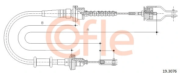 Cable Pull, clutch control (19.3076)