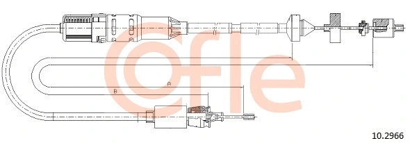 Cable Pull, clutch control (10.2966)