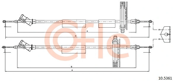 Cable Pull, parking brake (10.5361)