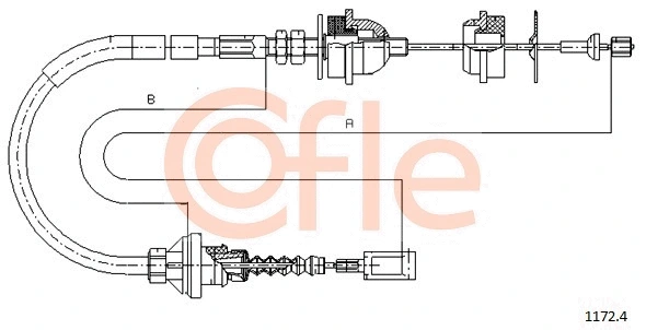 Cable Pull, clutch control (1172.4)
