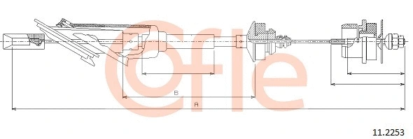 Cable Pull, clutch control (11.2253)