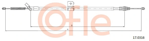 Cable Pull, parking brake (17.0316)
