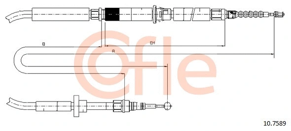 Cable Pull, parking brake (10.7589)