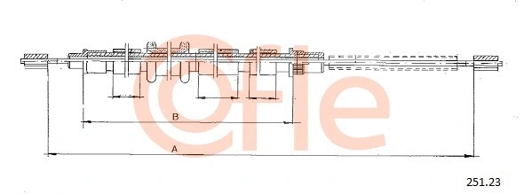 Cable Pull, parking brake (251.23)
