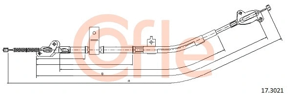 Cable Pull, parking brake (17.3021)