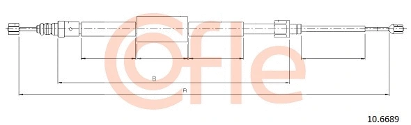 Cable Pull, parking brake (10.6689)