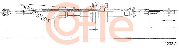 Cable Pull, clutch control (1252.5)