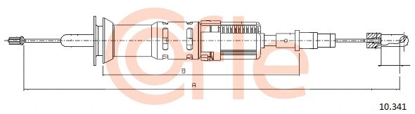 Cable Pull, clutch control (10.341)