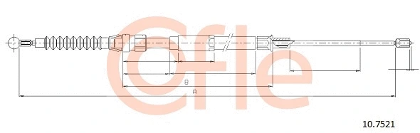 Cable Pull, parking brake (10.7521)