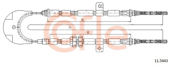 Cable Pull, parking brake (11.5443)