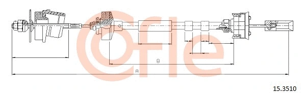 Cable Pull, clutch control (15.3510)