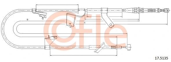 Cable Pull, parking brake (17.5135)