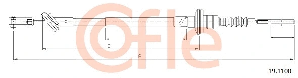 Cable Pull, clutch control (92.19.1100)