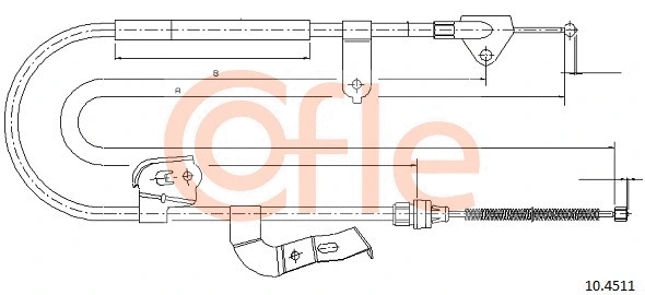 Cable Pull, parking brake (10.4511)