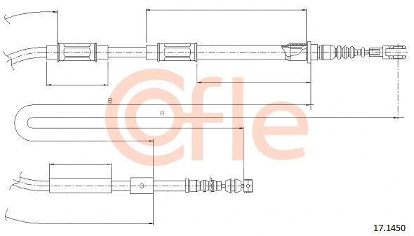 Cable Pull, parking brake (17.1450)