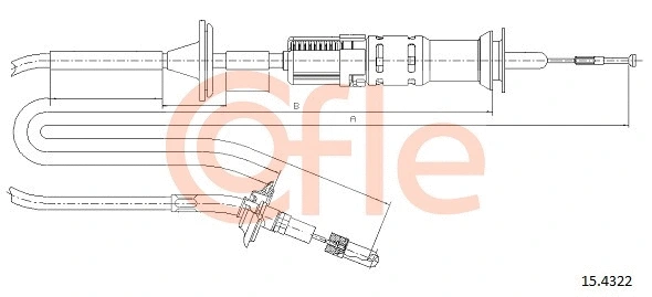 Cable Pull, clutch control (15.4322)