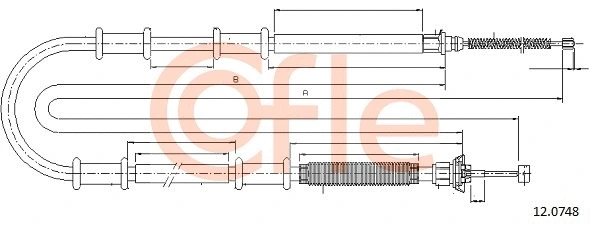 Cable Pull, parking brake (12.0748)