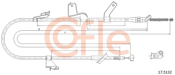 Cable Pull, parking brake (17.5132)