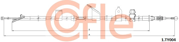 Cable Pull, parking brake (92.1.TY004)