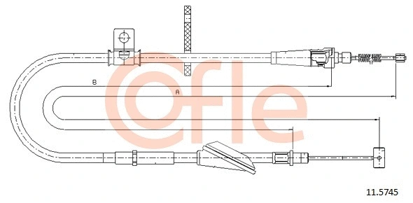 Cable Pull, parking brake (11.5745)