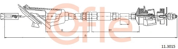 Cable Pull, clutch control (11.3015)