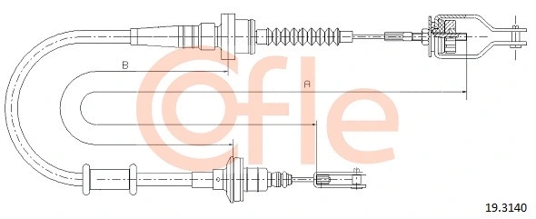 Cable Pull, clutch control (19.3140)