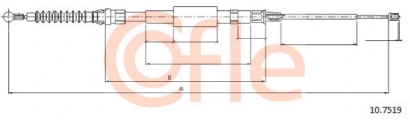 Cable Pull, parking brake (10.7519)