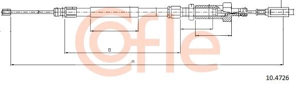 Cable Pull, parking brake (10.4726)