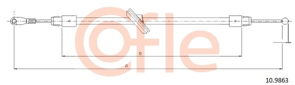 Cable Pull, parking brake (10.9863)