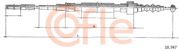 Cable Pull, parking brake (10.747)