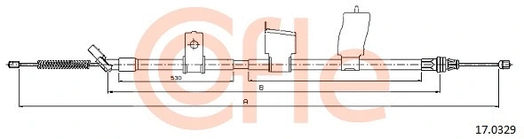 Cable Pull, parking brake (17.0329)
