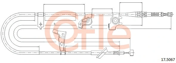 Cable Pull, parking brake (17.5067)