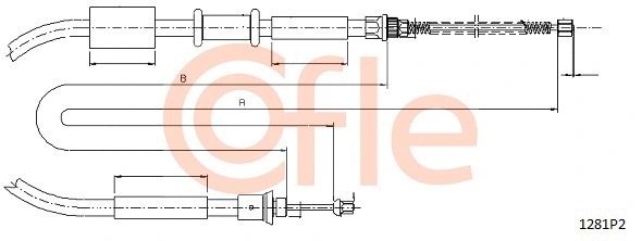 Cable Pull, parking brake (1281P2)