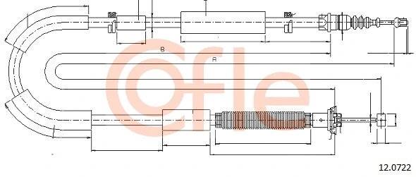 Cable Pull, parking brake (12.0722)