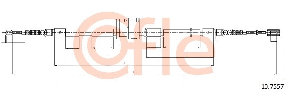 Cable Pull, parking brake (10.7557)