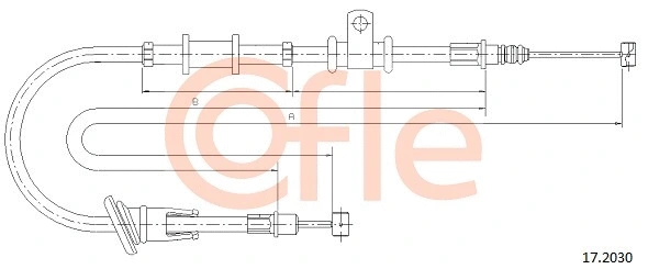 Cable Pull, parking brake (17.2030)