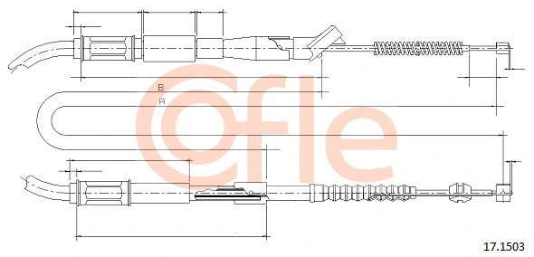 Cable Pull, parking brake (17.1503)