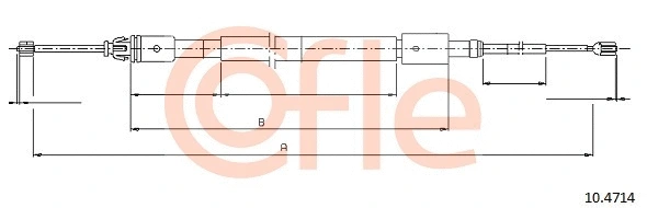 Cable Pull, parking brake (10.4714)