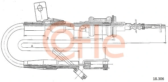 Cable Pull, clutch control (18.306)
